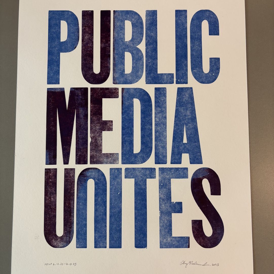 Public Media Unites Poster - Signed by Larry & Troy