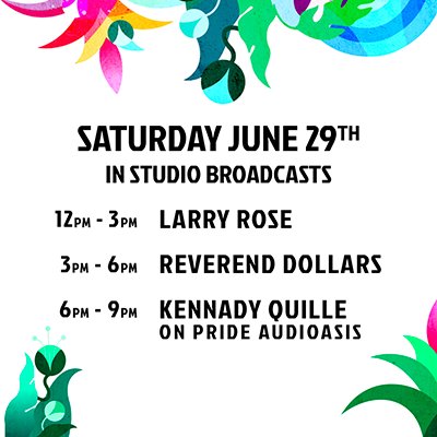 KEXP Pride 2024 Saturday Schedule